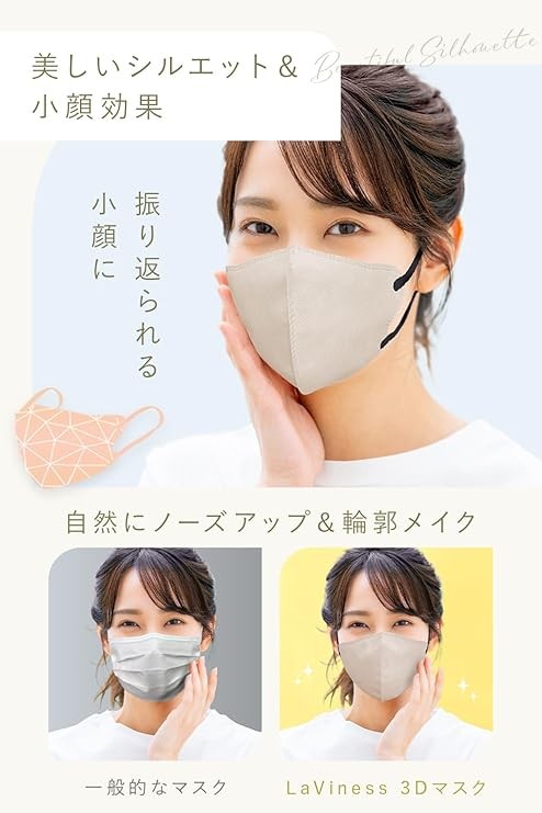 [LaViness] マスク 不織布 立体 立体マスク 日本製 30枚
