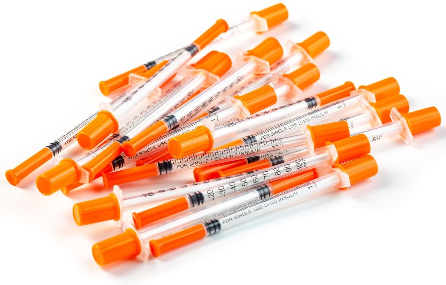 1ml オレンジシリンジ 30G - 直径0.3mm/0.011インチ - 長さ13mm/0.5インチ (20)