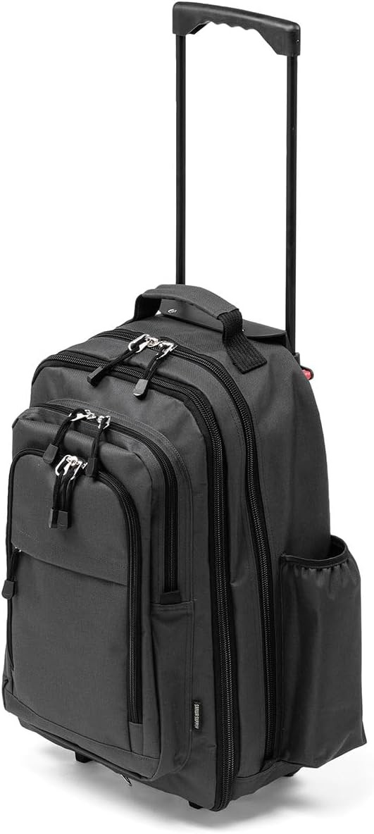 [サンワダイレクト] キャリー リュック 大容量 33～48L マチ拡張 機内持ち込み 13.3型PC対応 ブラック 200-BAGCR006BK