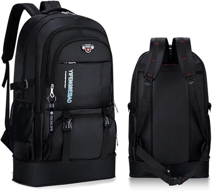 [TECHLIFE] バックパック メンズ レディース 大容量 約50L リュックサック リュック 登山 拡張 撥水 多機能 出張 旅行 通勤 通学 防災 キャンプ用 ビジネスリュック 男女兼用 登山リュック