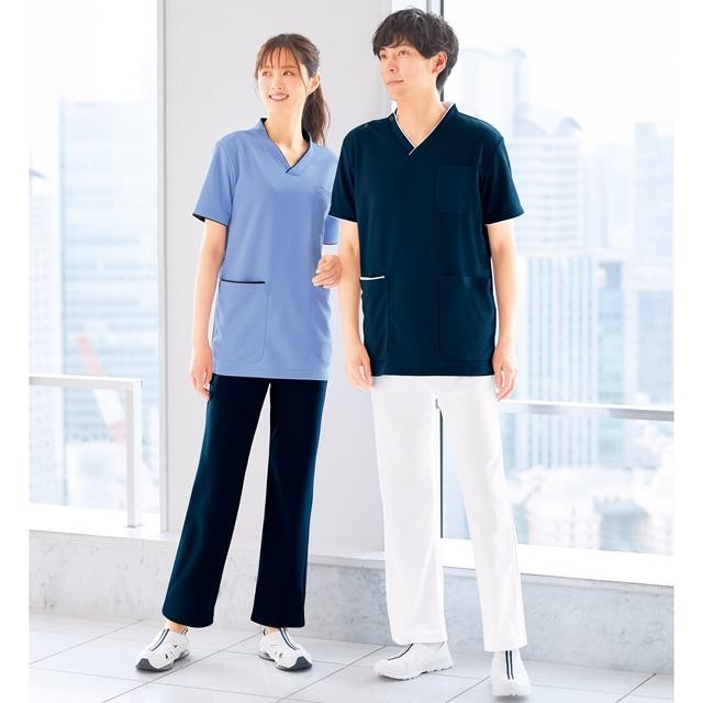 パウダーストレッチ 総ゴムパンツ(男女兼用) スクラブ 白衣 医療 パンツ ズボン かわいい ナース服 医療用 レディース メンズ 女性 男性 看護師 ナース 介護士 アンファミエ