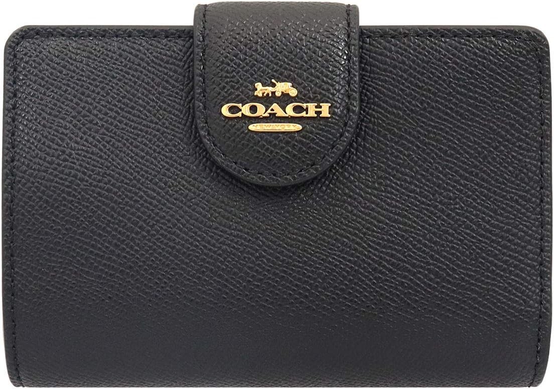 [コーチ] COACH 財布(二つ折り財布) F06390 6390 ブラック2 クロスグレーン レザー ミディアム コーナー ジップ ウォレット レディース [アウトレット品] [ブランド] [並行輸入品]