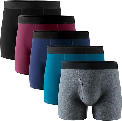 [POPKOK] ［ポップコー］ボクサーパンツ メンズ 前開き ボクサーブリーフ 5枚 セット コットン 下着 男性 ボクサー 大きいサイズ M-3XL