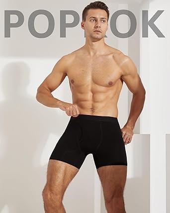 [POPKOK] ［ポップコー］ボクサーパンツ メンズ 前開き ボクサーブリーフ 5枚 セット コットン 下着 男性 ボクサー 大きいサイズ M-3XL
