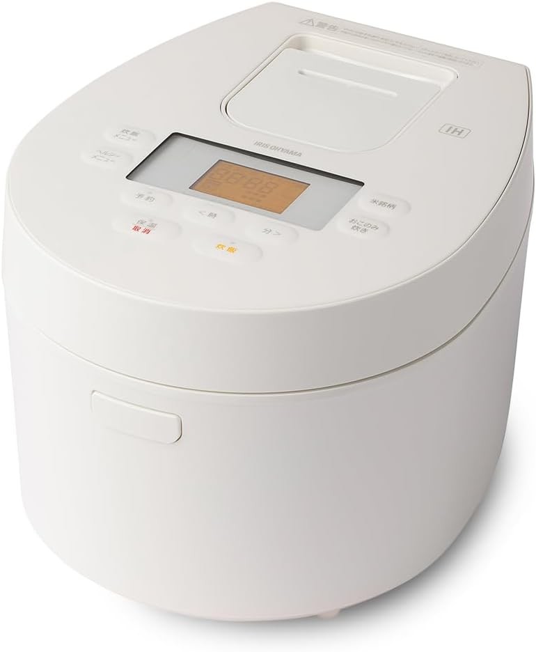 【低温調理可能】 アイリスオーヤマ 炊飯器 5.5合 IH式 一人暮らし デザインタイプ 50銘柄炊き分け機能 極厚火釜 ヘルシーメニュー 低温調理機能 パン・ケーキ機能 ホワイト RC-IL50-W おしゃれ かわいい