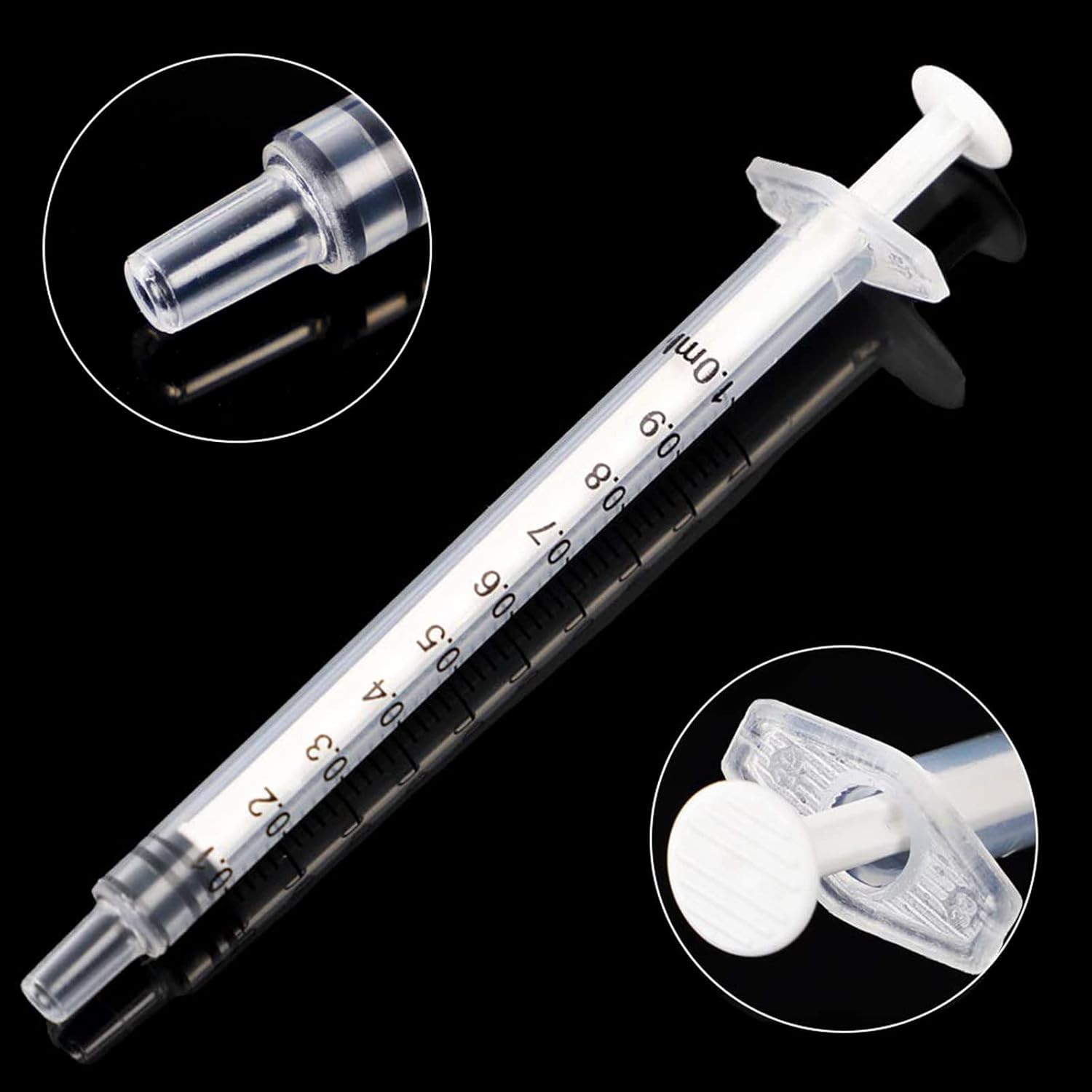 TOUFEIYUAN 12枚1mlシリンジ 注射器、14G、16G、18G、20G針付き、 液体測定シリンジツール。科学実験室、給餌ペット、オイルまたは接着剤アプリケーター用 (1ML12枚+4種類のサイズの針)