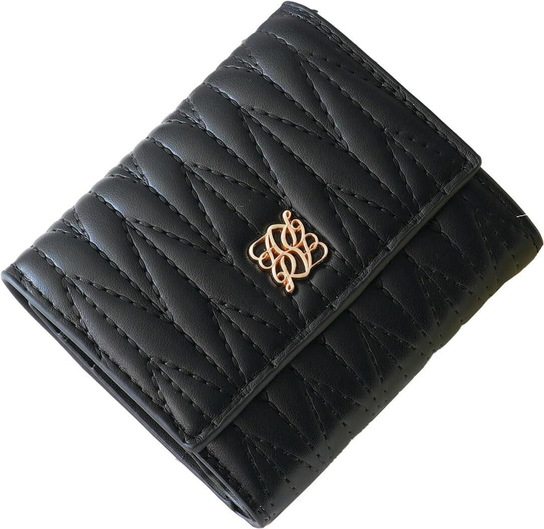 [アルトローズ] ブラック 三つ折り財布 レディース 3つ折り財布 コンパクト財布 ミニ財布 小さい財布 女性 ミニ キルティング 人気 ブランド 可愛い 薄型 折りたたみ 財布 さいふ 使いやすい 大容量 小銭入れあり おしゃれ 332754-01