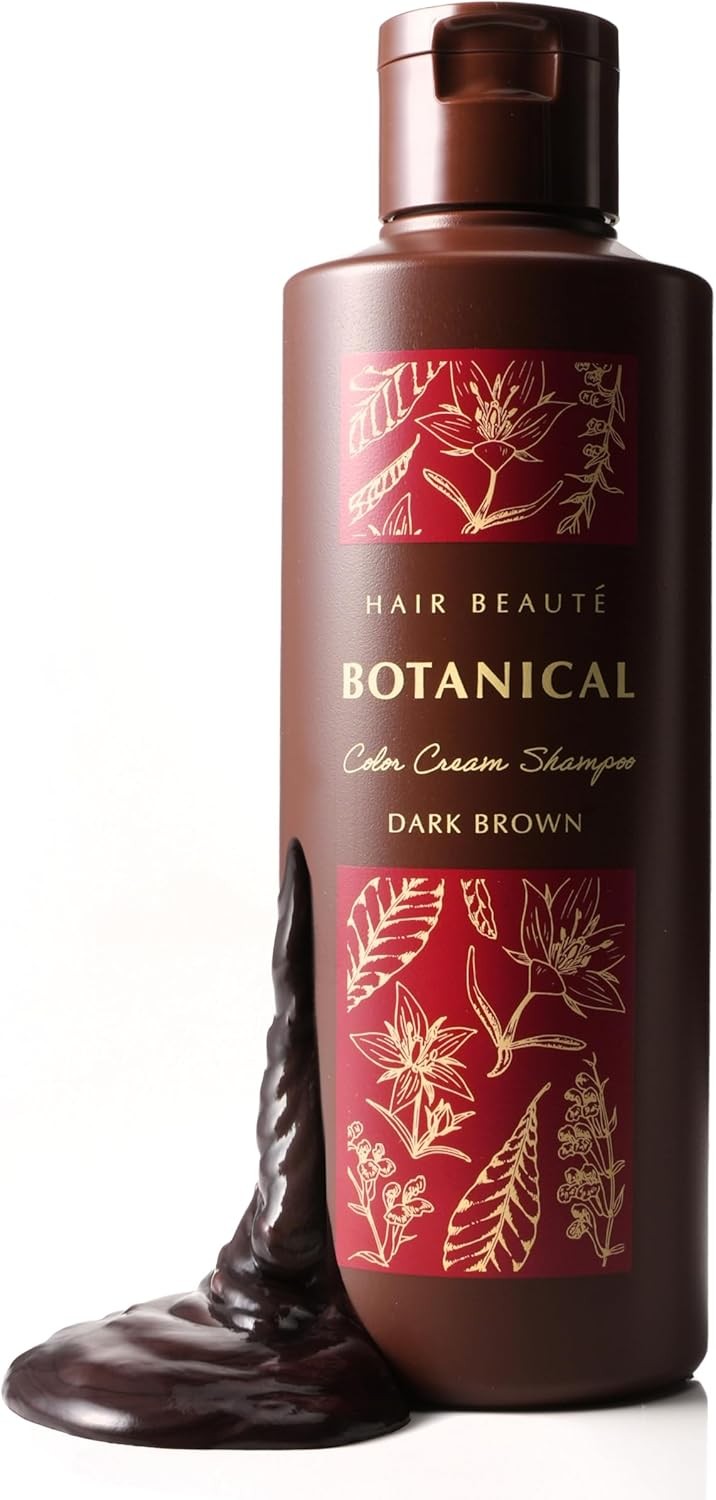 フューチャーラボ ボタニカルカラークリームシャンプー ダークブラウン （200ml/約1ヶ月分） 白髪染めシャンプー カラーシャンプー ヘアカラー 毛染めシャンプー 白髪染め レディース [シリアルナンバー付]