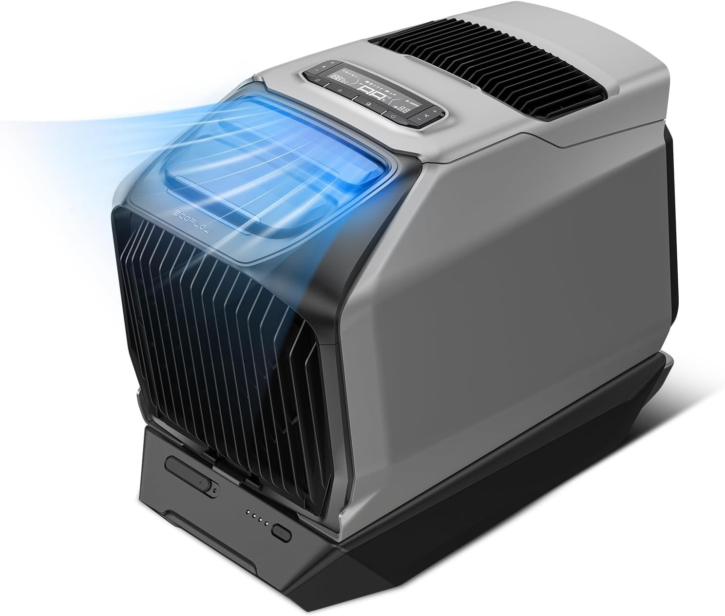EcoFlow WAVE 3 ポータブルエアコン+専用エクストラバッテリー スポットクーラー 冷房暖房 温度調整可能 画面 風量調整 冷風 送風 除湿機能 APP遠隔操作 移動式 持ち運び可能 コンパクト ポータブル電源で使用可能 簡単使用 熱中症対策 家庭用 作業場用 キャンプ用 アウトドア用 ペット用 クーラー 工事不要